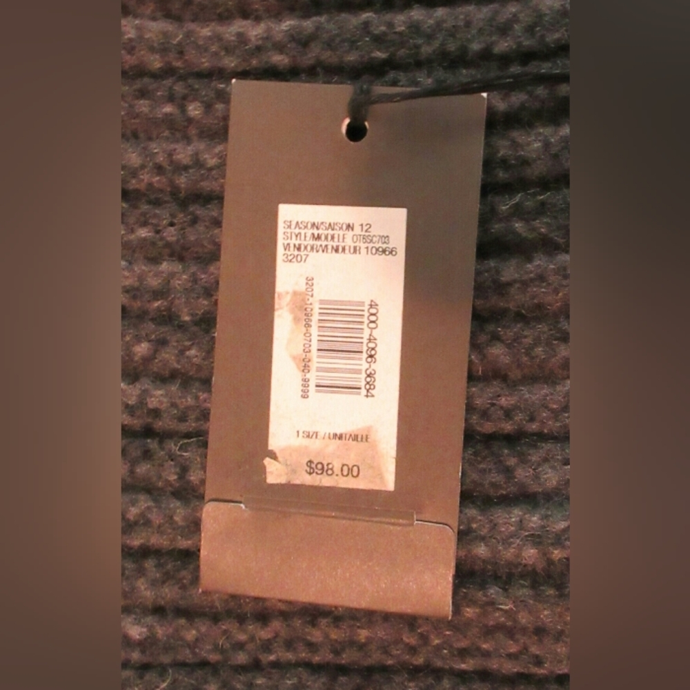 $98 New Armani Exchange A|X Extra Long Scarf Gray 100% Lambswool - Picture 6 of 8